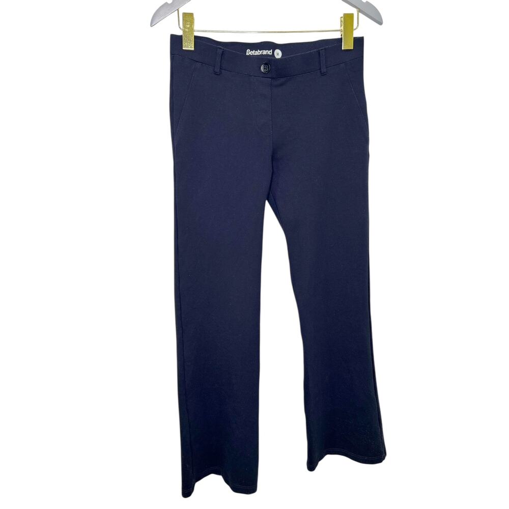 Betabrand Dress Pant Yoga Pants Navy Blue Stretch Work Office Womens Medium